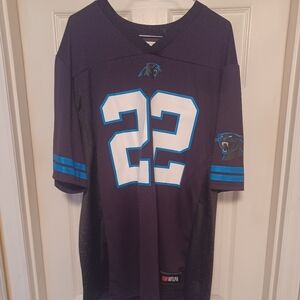 Vintage Carolina Panther Black and Blue Football Jersey